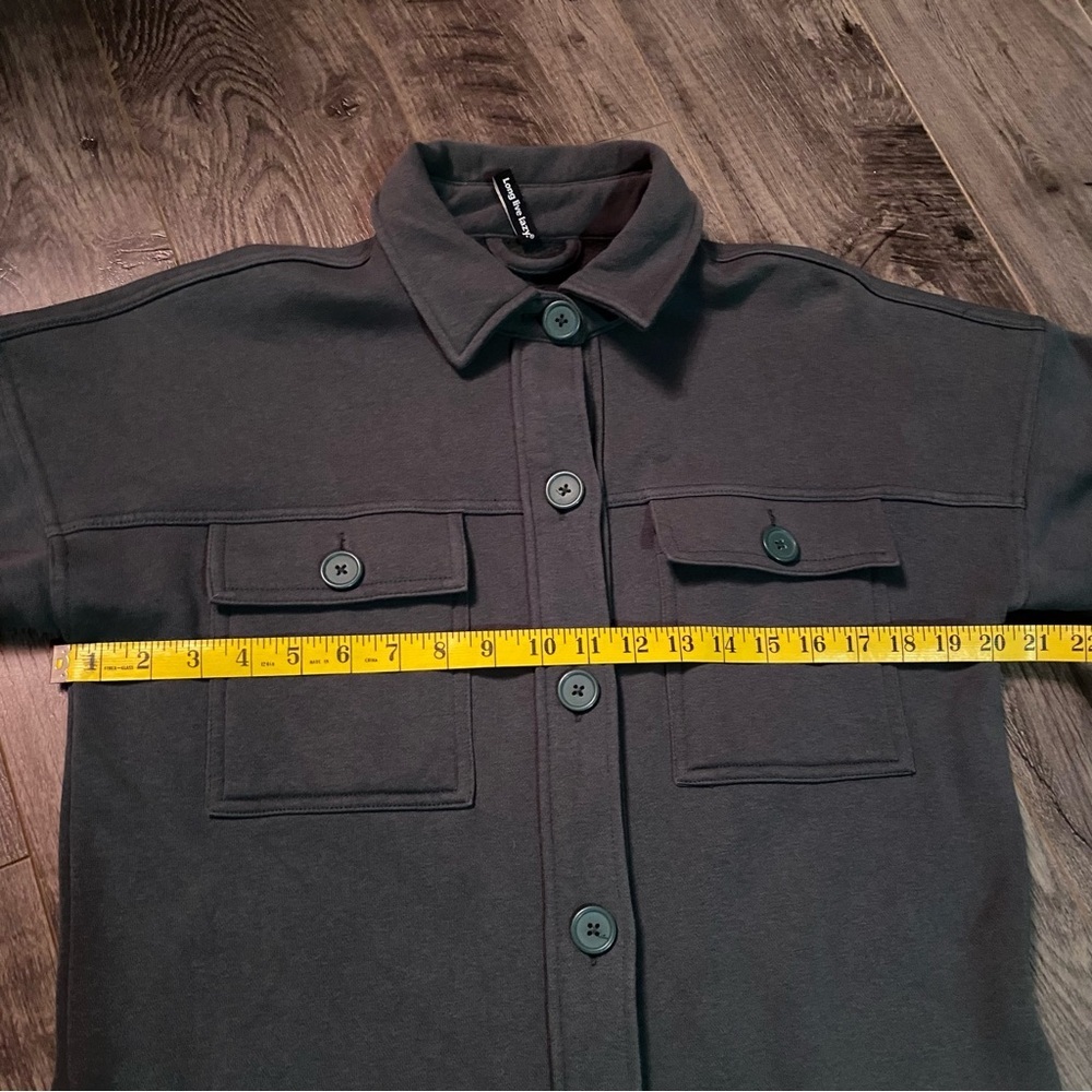 Lazy Pants‎ Fleece Shacket green small - Picture 6 of 11